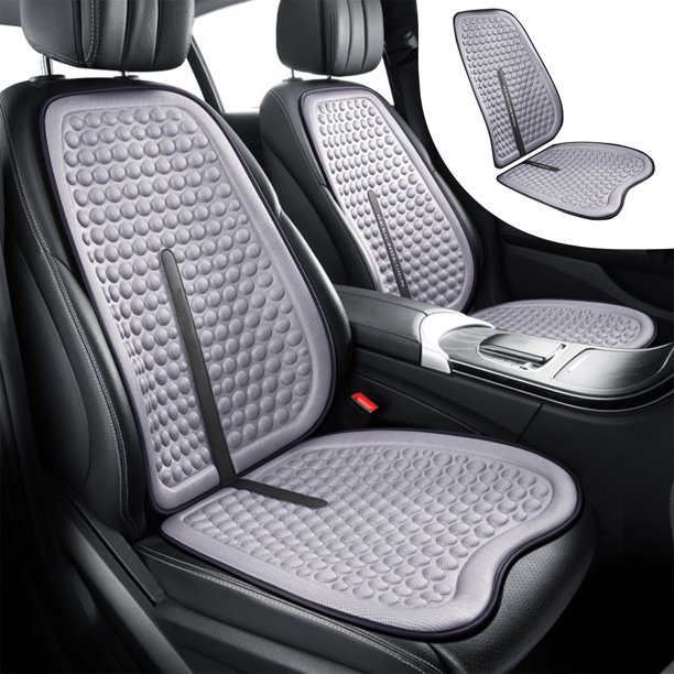 Respaldo de cojín de asiento de automóvil | Soporte de gel de malla ventilada | Comodidad y enfriamiento para todas las estaciones | Estructura 3D transpirable | Se adapta a la mayoría de los coches