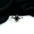 thumbnail image 3 of Rosec Jewels Natural Black Onyx Cluster Engagement Ring - Marquise Onyx Ring - AAA Quality - with Jewelry Box, 10K White Gold, US 5.50, 3 of 8