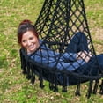 thumbnail image 4 of Equip Avocado Macrame Hammock Chair, Cotton Blend Black, Size 47” H x 27” W, Capacity 250 lb., 4 of 9