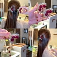 thumbnail image 5 of 1 Pcs Épingle à Cheveux Rose à Perles avec Pompon Pince à Cheveux Femme Griffe Accessoires pour Cheveux Couvre-Chef, 5 of 5