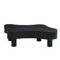 thumbnail image 6 of GZXS 42.52" Modern Handcrafted MDF Coffee Table with Sturdy Rubber Wood Legs, Easy Assembly (Black), 6 of 7