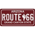 thumbnail image 1 of Arizona Route 66 Red Photo License Plate, 1 of 2