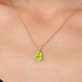 thumbnail image 3 of Gem Stone King 14K Yellow Gold Yellow Lemon Quartz Pendant Necklace for Women | 1.10 Cttw | Gemstone Birthstone | Oval 8X6MM | With 18 inch Chain, 3 of 6