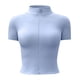thumbnail image 5 of Chaqueta deportiva ajustada de manga corta con cuello alto y chaqueta de yoga de alta elasticidad para mujer - Material suave y duradero, diseño sólido y moderno, 5 of 5