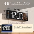 thumbnail image 2 of Reloj de pared JALL digital grande de 16 pulgadas con temporizador y alarma, 2 of 8