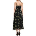 thumbnail image 3 of INSPIRE CHIC Women's Floral Print Dress Knot Front Sweetheart Neck Split Elegant Maxi Dress XS Green, 3 of 5