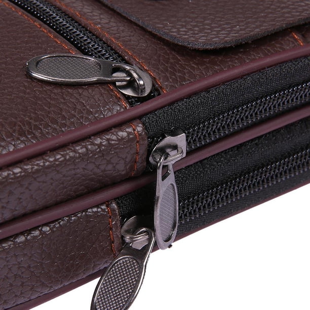 Estuche para Negocios para Hombres Estuche Cuero Con en La Cintura (marrón Oscuro)