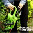 thumbnail image 6 of Greenworks 24V 22" Cordless Laser Cut Hedge Trimmer, 4.0Ah USB Battery and Charger Included, 6 of 9