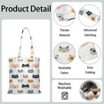 thumbnail image 3 of Cat Lover Gift Tote – Adorable Cat-Themed Print Canvas Bag, 3 of 6