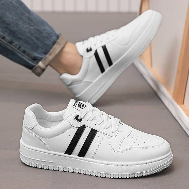 Zapatillas de skate de estilo urbano para hombre, de caña baja y bloques de color, cómodas, antideslizantes e informales con cordones para actividades al aire libre.