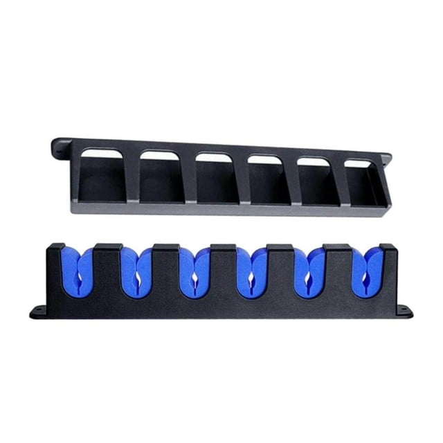 Xingzhi 6 Slots Fishing Rod Holder Rack Vertical Mount for Garage Door Blue