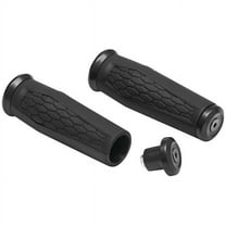 Kuryakyn Motorcycle Handlebar Accessory: Hex Grips With End Caps, Universal Fit For 1" Diameter Handlebars, Satin Black, 1 Pair 5927