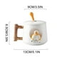 thumbnail image 2 of Taza de Cerámica Personalizada con Diseño de Perro Shiba y Tapa y Cuchara | Taza de Café o Té de 420ml | Asa de Madera | Fácil Limpieza | Regalo Divertido de Animal | Taza para Bebidas Calientes del, 2 of 4