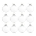thumbnail image 1 of [Transparente DIY] 12 piezas transparentes DIY rellenables de 6 cm para manualidades navideñas, no necesitan electricidad, sin plumas, aptas para Navidad, estilo bohemio, para colgar en casa, 1 of 1