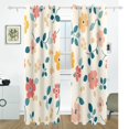 thumbnail image 2 of Cartoon Color Art Flower Blackout Curtains 55W x 72/84L Living Room Bedroom Curtains Heat Insulation and Sun Protection 2-Pack, 2 of 6