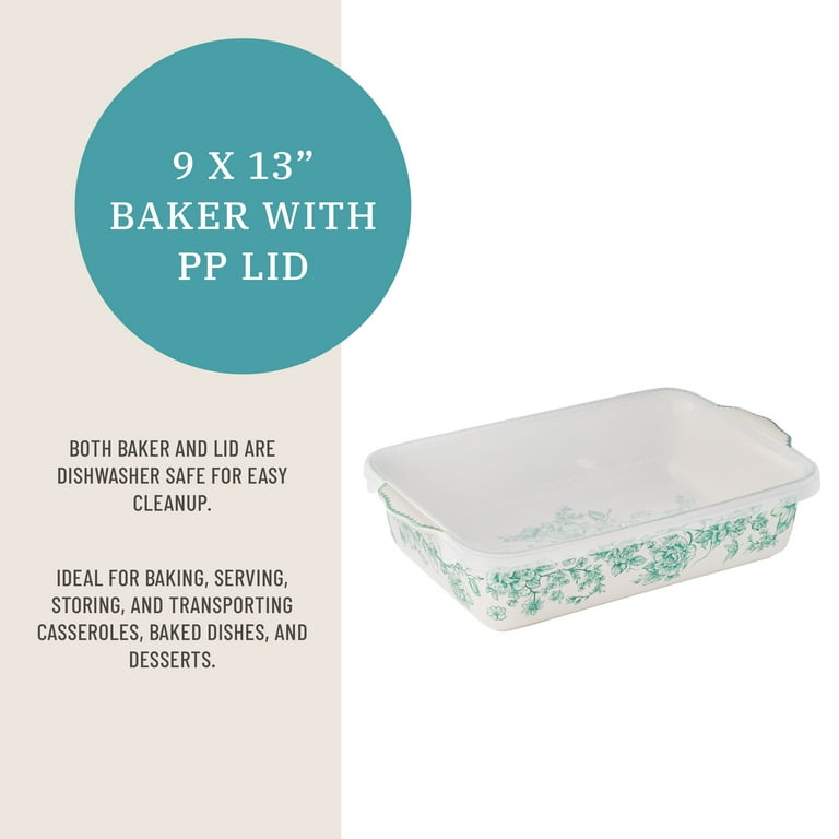 The Pioneer Woman Agatha Rectangular Baker with Lid, 9