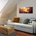 thumbnail image 2 of Hieng Football Wall Hieng Soccer Ball Fire Goal Canvas Picture Sport Theme Painting Prints for Boys Bedroom Office Football Club Wall Decor Framed, 2 of 6