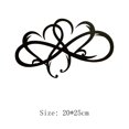 thumbnail image 4 of Ygjytge Metal Infinity Heart Art Love Wall Sign Decor para Sala Estar (DoubleHeart), 4 of 9