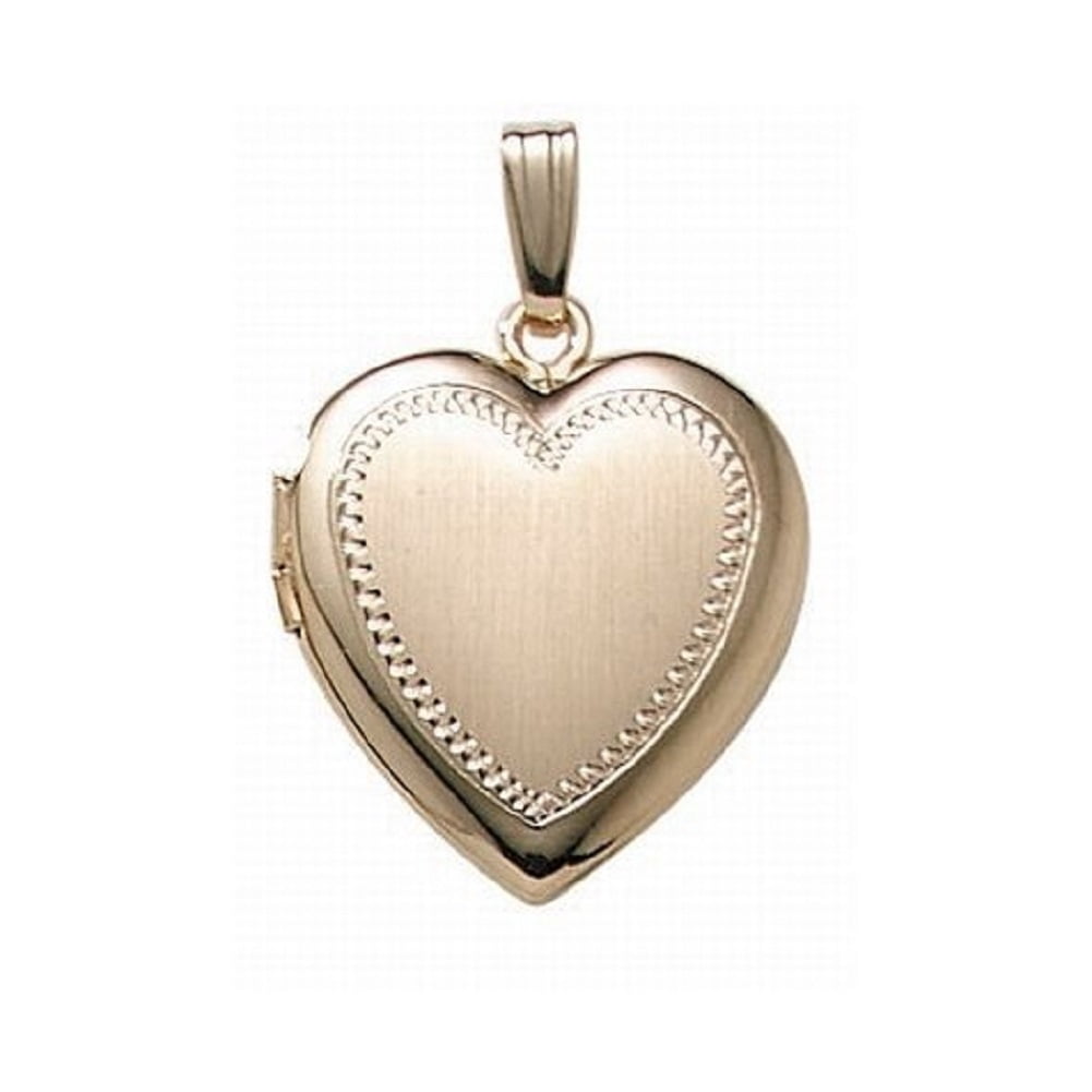 Ladies Yellow Gold 9ct (375, 9k) Floral Heart Locket Long Curb Chain Necklace