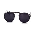 thumbnail image 4 of Mobutofu Round Metal Sunglasses with Reflective Lens and Flexible Frame Comfortable for Wearing Black, 4 of 4