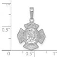 thumbnail image 3 of 14K White Gold Polished Small Solid St. Florian F.D. Badge Pendant C2258W, 3 of 3