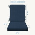 thumbnail image 6 of Hampton Texture Navy Essentials Dining Chair Cushion, 6 of 8