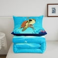 thumbnail image 5 of Erosebridal Sea Turtle Comforter Sets Queen Size, Sealife Comforters & Duvets, Ocean Marine Decor, Reversible 3 Pieces, 5 of 7