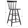thumbnail image 3 of SAFAVIEH Tally Modern Style Wood Counter Stool, Black (17.3 in. W x 17.1 in. D x 36.2 in. H), 3 of 12