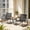 Black, variant on Balcony Furniture Set, Gizoon 3-Piece Patio Furniture Set with Cool Textilene and Metal Frame for Porch/Bistro, Black