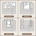 thumbnail image 5 of Janvonne Bohemian Grey-brown Area Rug, Washable Non-Slip Boho Carpet, Vintage Distressed Oriental Rug for Living Room Bedroom, 5'x7', 5 of 5