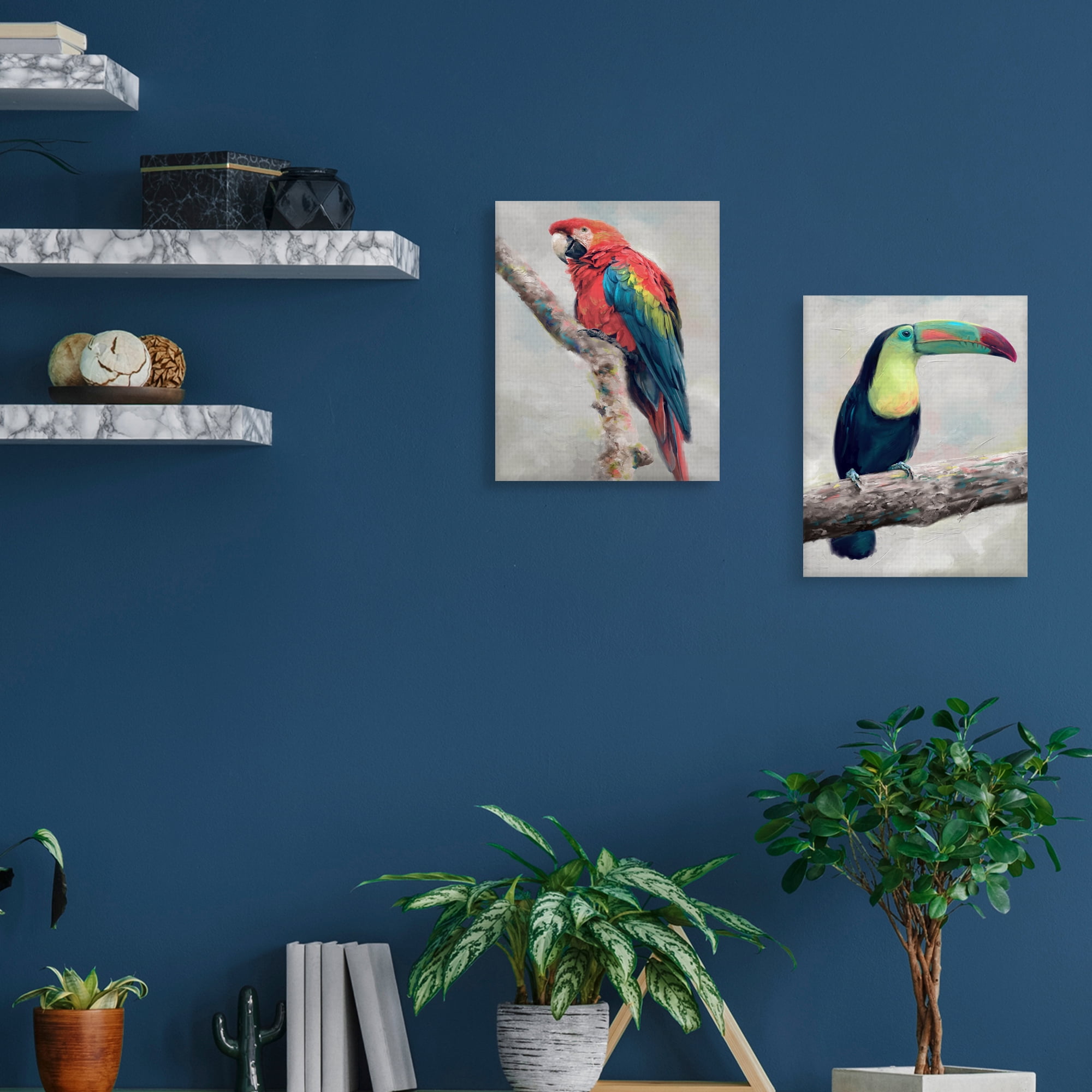 Island Aviary I & II by Studio Arts Set of Canvas Art Prints