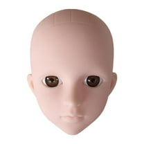 TOOYFUL Mannequin Training Head, Practice Makeup Doll, Portable Model, Cosmetology Face Head for Eyelash Extensions Beginner Grafting Brown Eyes