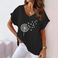 thumbnail image 4 of Birdeem T-Shirts à Col en V pour Femmes Mode Confortable Blouses Féminines Hauts, 4 of 6