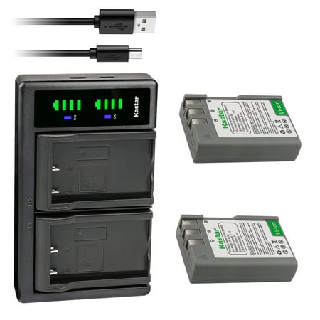 Kastar 2-Pack ENEL9a Battery and LTD2 USB Charger Replacement for Nikon EN-EL9 EN-EL9a EN-EL9e Battery Nikon MH-23 Charger Nikon Battery Grip BG-2A for Nikon D40/D40x/D60/D3000/D5000 DSLR Camera