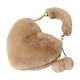 thumbnail image 2 of Bolso de mano de piel sintética con asa superior, suave, informal, con forma de corazón, para mujer Caqui, 2 of 6
