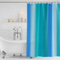 thumbnail image 2 of Shower Curtain Bathroom Set Gradient Blue Green Stripe Waterproof Fabric Shower Curtains with Grommets&Hooks, Abstract Minimalist Art Privacy Bath Curtain for Bathtub 60x72in, 2 of 9