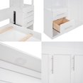 thumbnail image 7 of Murphy Bed Full with LED Lights, Wall Bed with Shelves and Drawer, Wood Bed Frame with Storage, 600LBS Weight Capacity, White, 7 of 7