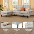 thumbnail image 5 of Lofka Sectional Couch, Convertible L Shaped Couches for Living Room, Upgraded Sofas with Soft Velvet for Small Spaces, Ligth Gray, 5 of 6