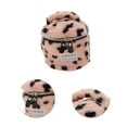 thumbnail image 4 of Unique Bargains 1 Pc Leopard Print Drawstring Makeup Bag for Vacation Business Travel Plush Pink, 4 of 5