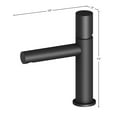 thumbnail image 3 of DAX Capri Single Handle Brass Bathroom Faucet, Matte Black, 3 of 6