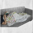 thumbnail image 6 of Floral Soft Flannel Fleece Blanket, Spring Dandelion Flower with Heart Shaped Colorful Petals Romance Valentines Design, Cozy Plush for Indoor and Outdoor Use, 50" x 70", Multicolor, by Ambesonne, 6 of 6