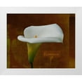 thumbnail image 3 of Vitaly Geyman 14x12 White Modern Wood Framed Wall Art Titled - Calla Lily Romance, 3 of 5