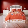thumbnail image 6 of Benjara Xan 3pc Queen Bedspread and Pillow Sham Set- Bouquet Print- Multicolor, 6 of 6