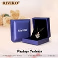 thumbnail image 6 of RIVIKO Heart Birthstone Pendant Necklace for Women 925 Sterling Silver Zirconia Necklaces Wedding Anniversary Birthday Mothers Day Jewelry Gifts For Her Mother Wife, 6 of 12