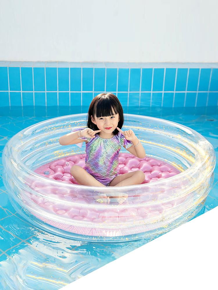 Inflatable Pool, Inflatable Sequin Swim Pool Blow Up Kiddie Lounge Pool