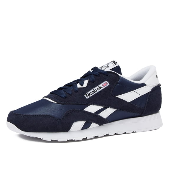 Zapatillas Reebok Classic Nylon para hombre, azul marino y blanco, talle 11