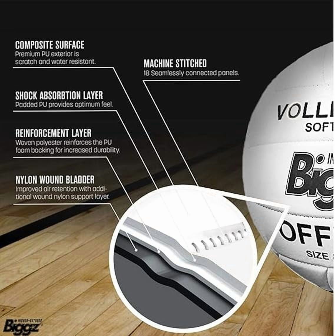 Biggz (50 Pack) Volleyballs - Soft Touch Leather - Indoor/Outdoor with Pumps