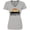Athletic Heather, variant on Inktastic Buffalo New York Skyline Retro Women's V-Neck T-Shirt