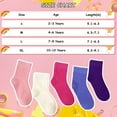 thumbnail image 6 of PUTUO Kids Bamboo Viscose Socks, Soft Breathable Seamless Crew Socks for Boys Girls, Sensory Friendly Design for Kids Ages 2–12, Multicolor, 5 Pairs, 6 of 7