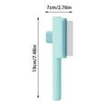 thumbnail image 2 of Pet Hair Removal Comb for Cats and Dogs Grooming Brush Massage Cleaning Tool with Release Button Deshedding Slicker Brush, 2 of 3